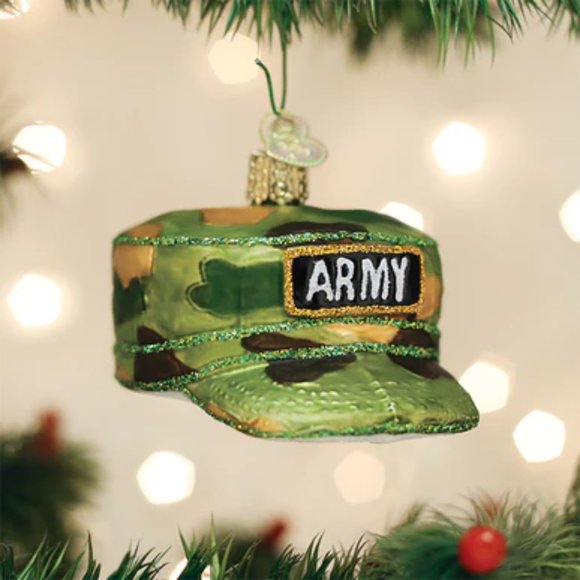 Army Cap Holiday Ornament with Keepsake Box | Old World Christmas | NWT - Picture 1 of 8
